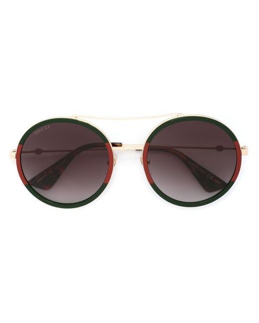 Gucci Green - Round Shaped Sunglasses - Women - Acetate/metal (other) - One Size
