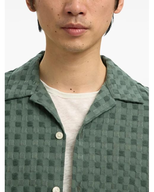SELECTED Shorts Met Textuur in het Green voor heren