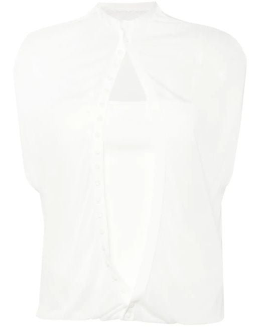 Jacquemus White Tank Top With Blouse