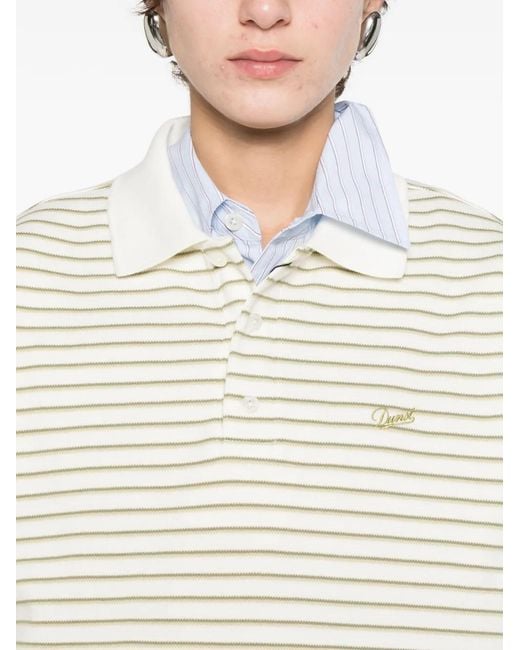 DUNST White Striped T-Shirt