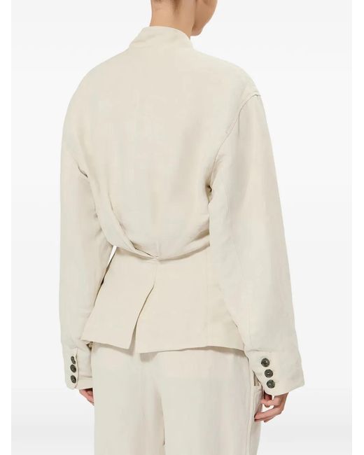 Isabel Marant White Soraya Patch-Pocket Blazer
