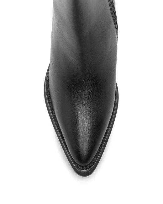 SERGIO MORETTI FIRENZE Black Bottes Pointues À Talon Épais