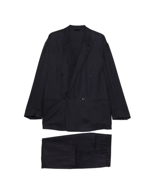 Traje Con Motivo Chevron Giorgio Armani de hombre de color Blue