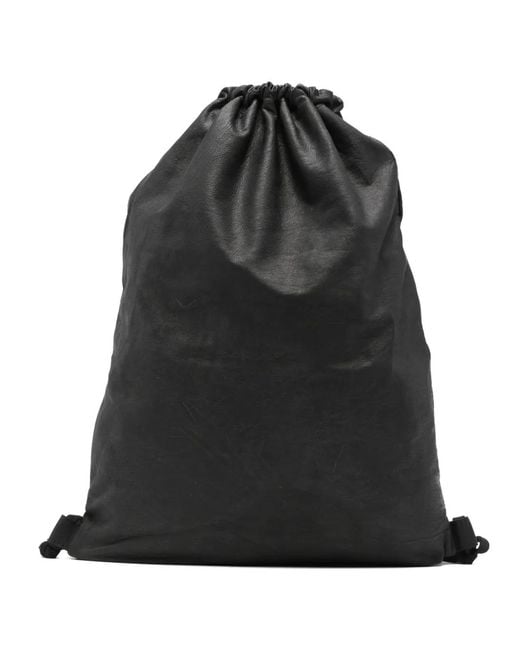 Giorgio Brato Black Drawstring Backpack for men