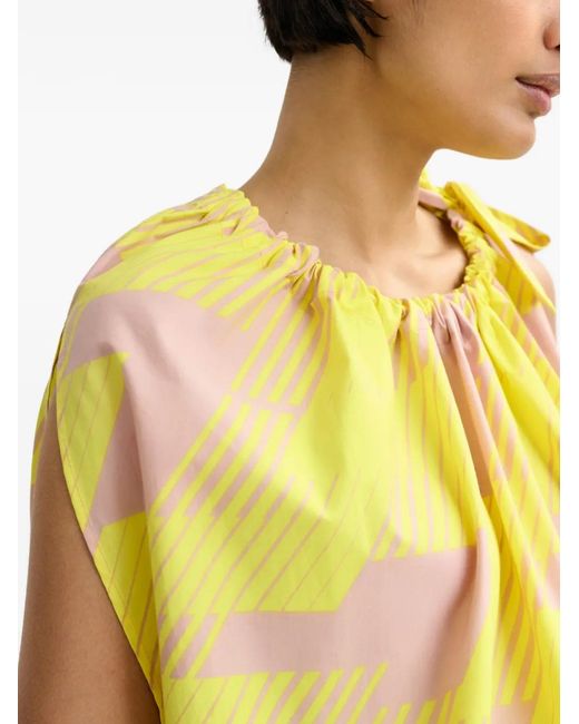Essentiel Antwerp Yellow Tie-Detail Blouse