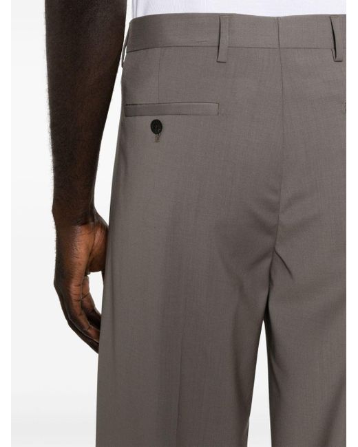 Pantalones rectos con pinzas Rick Owens de hombre de color Gray