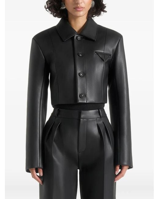 Manière De Voir Black Ania Cropped Jacket