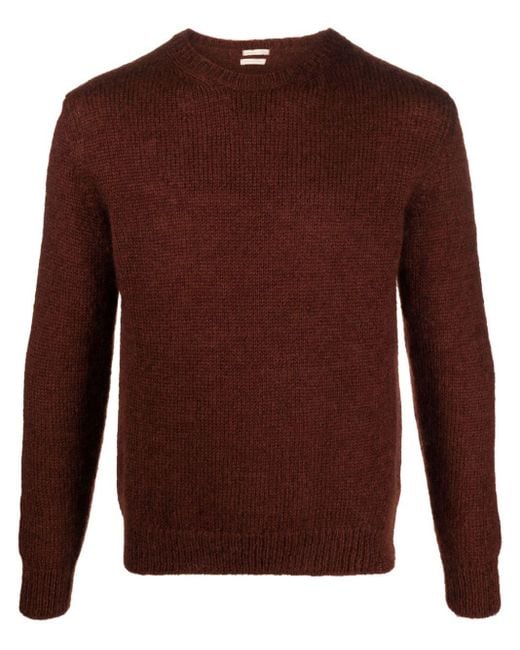 Massimo Alba Crew-neck Mohair-blend Jumper in Brown for Men | Lyst Canada