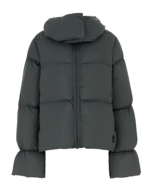 Bacon Gray Hooded Puffer Jacket