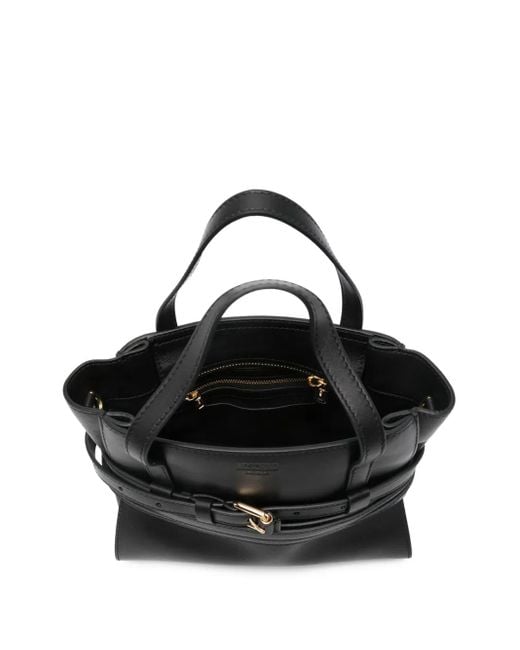 Moschino Black Kleiner Tie Me Tote Bag Mit Gürtel