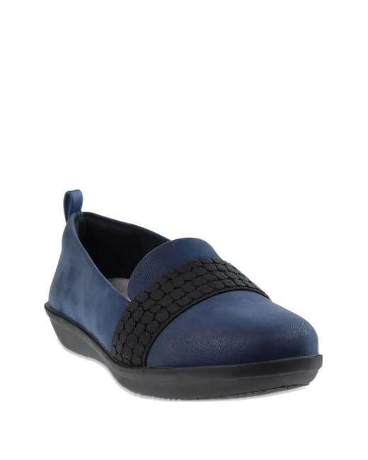 Clarks Blue Ayla Sloane Textured Flat