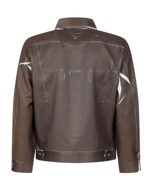 Comme des Garçons Brown Denim-Print Like Jacket for men