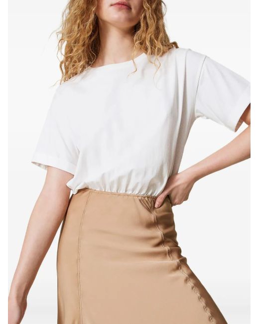 Twinset Natural Kleid Im Layering-Look
