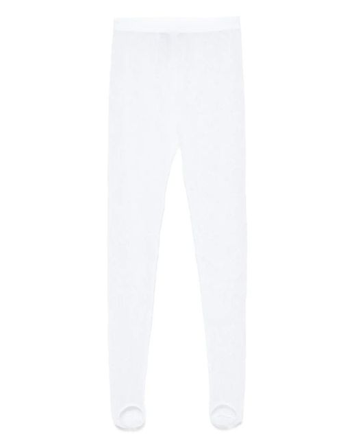 Pantalones con encaje bordado Wardrobe NYC de color White