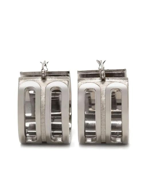 Victoria Beckham Gray B Frame Earrings