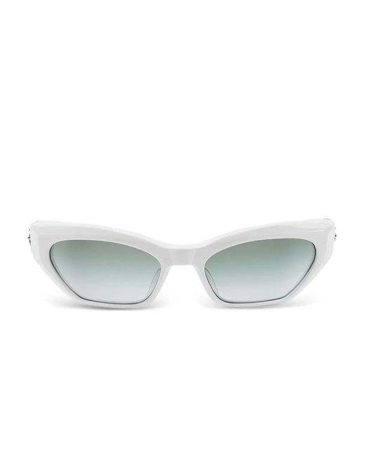 Chrome Hearts White Hallla Baluuuu Cat-Eye Sunglasses