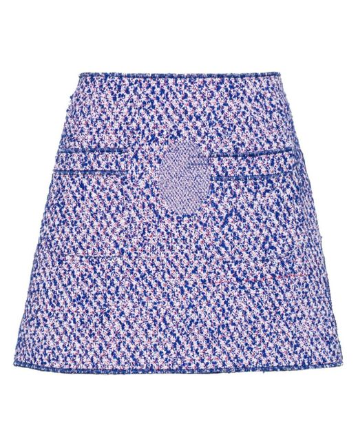 Philosophy Di Lorenzo Serafini Blue Bouclé Mini Skirt