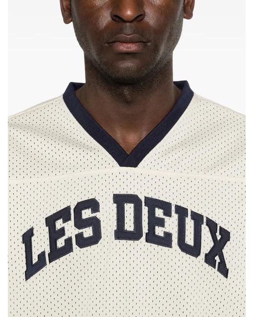 Les Deux White T-Shirt Bronson À Col V for men