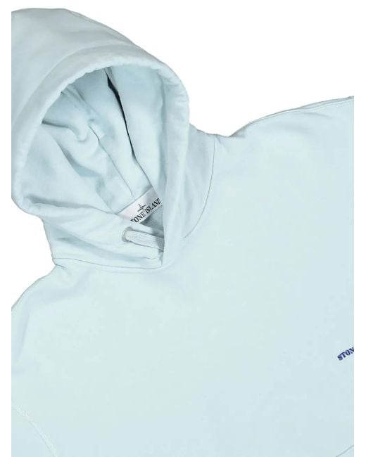 Felpa Marina Con Cappuccio E Tasca A Marsupio di Stone Island in Blue da Uomo
