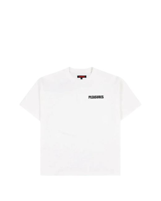 Pleasures White Impact Heavyweight T-Shirt for men