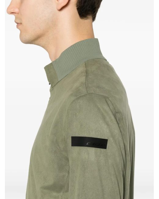 Rrd Green Suede-Effect Zip-Up Jacket for men