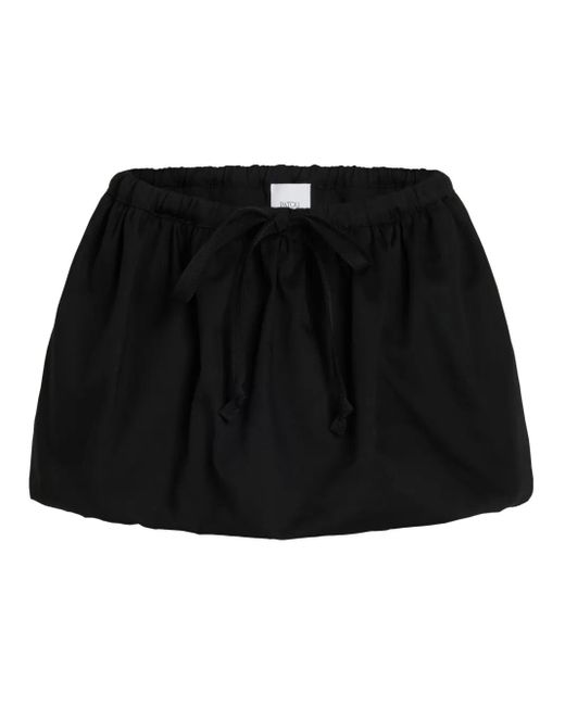 Patou Black Puffy Minirock Aus Gabardine