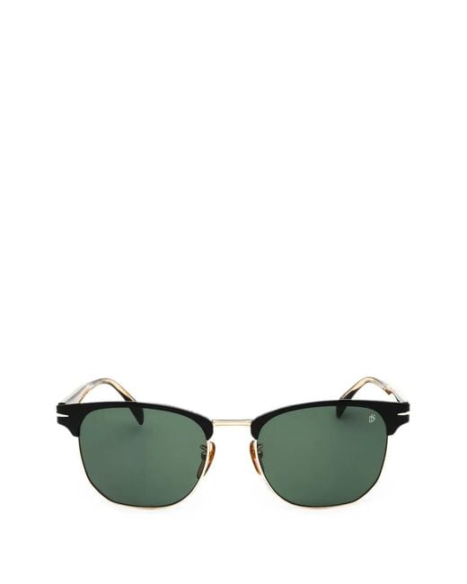 David Beckham Green Browline-Frame Sunglasses for men