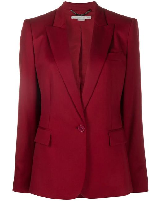 Stella McCartney Red Slim-fit Single-breasted Blazer