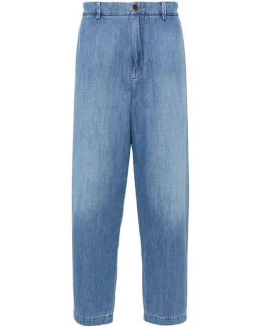 Barena Blue Loose-leg Denim Trousers for men