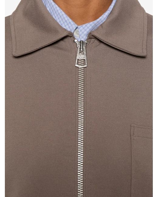 Marc O' Polo Brown Zip-Up Chest-Pocket Jacket