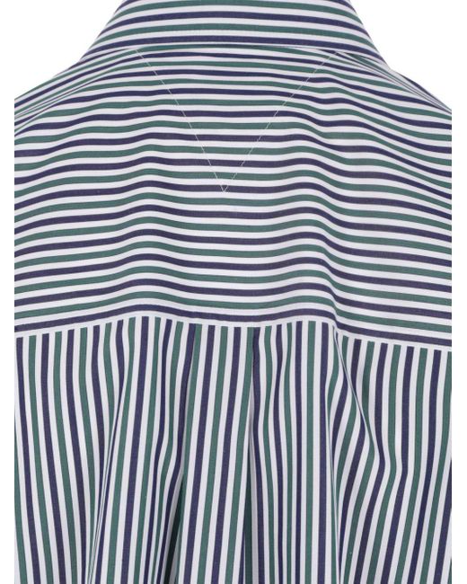 Bottega Veneta Blue Striped Cotton Shirt