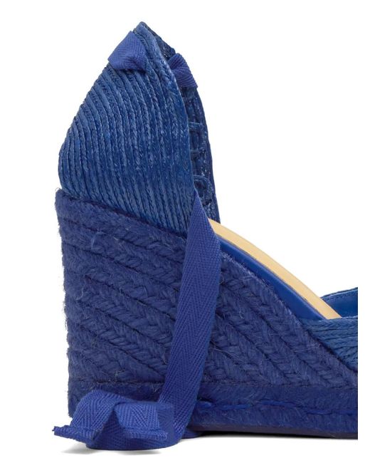Castaner Blue Cacia Heart-Motif Wedge Espadrilles