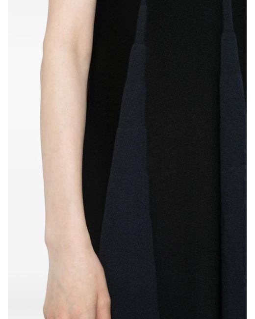 CFCL Black Knitted V-Neck Dress