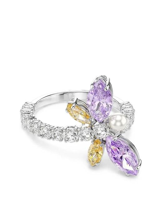Swarovski White X Ariana Grande Crystal-Butterfly Ring