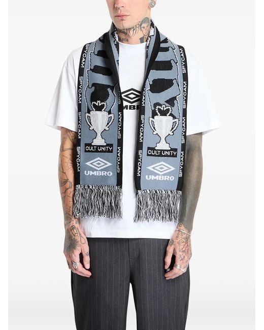 Umbro Gray Cult Unity Fringed Scarf for men