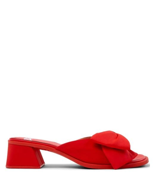 Camper Red Kora Sandal Twins Mules