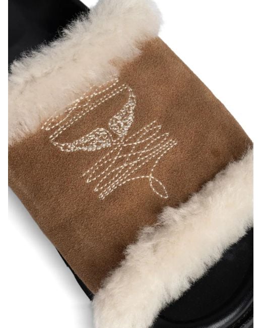 Zadig & Voltaire Brown Embroidered Sandals