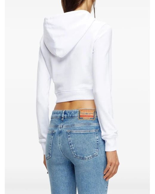 Felpa F-Slimmy Con Cappuccio di DIESEL in White