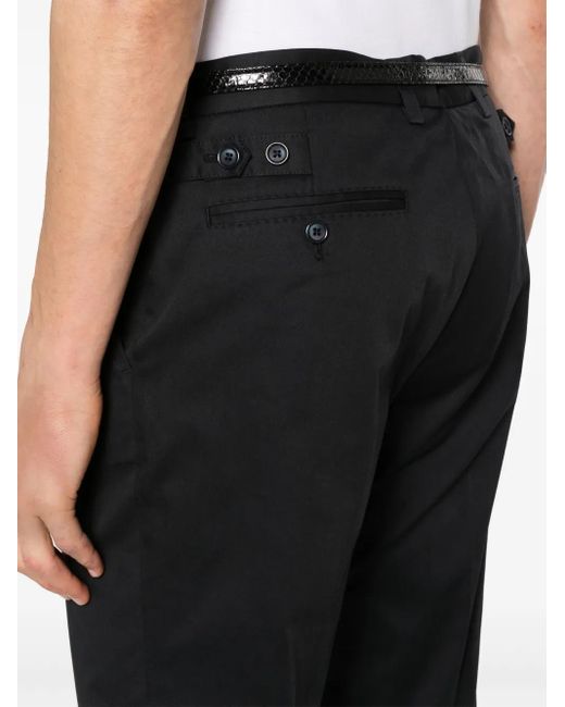 Dolce & Gabbana Black Linen Chinos for men