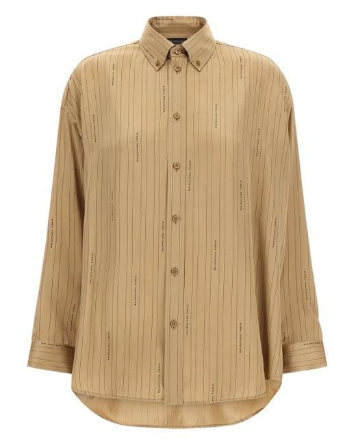 Balenciaga ロゴ シャツ Natural
