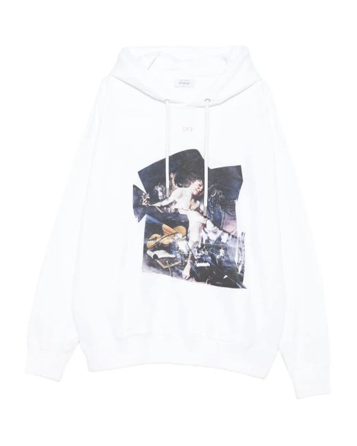 Off-White c/o Virgil Abloh White Graphic-Print Hoodie for men