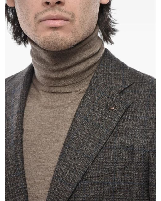Corneliani Gray Single-Breasted Blazer for men