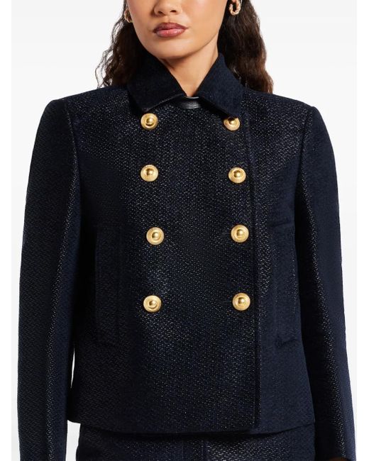 Tom Ford Blue Cropped Peacoat