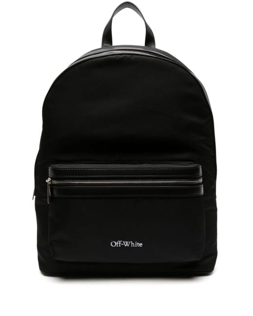 Off-White c/o Virgil Abloh Black Embroidered-logo Backpack for men