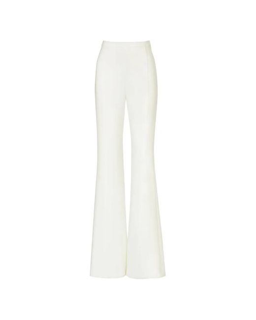 Costarellos White Maree Crepe Tailored Trousers