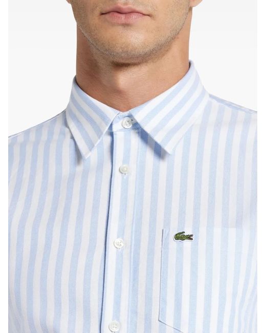 Lacoste Hemd Aus Bio-Baumwolle in Blue für Herren