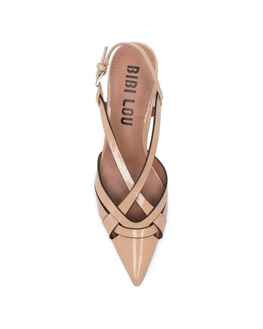 Bibi Lou Natural Nolia Crossover Strap Pumps