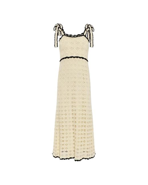 Zimmermann White Crocheted Strappy Dress