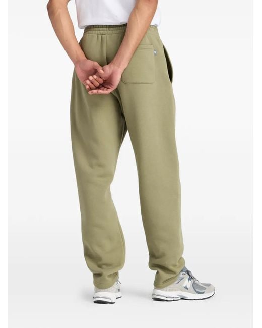 New Balance Green Logo-Detail Joggers for men