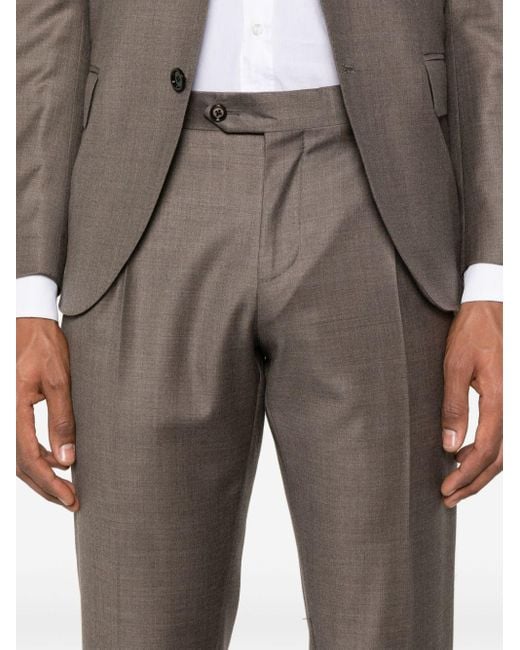 Lardini Brown Virgin-Wool Suit for men